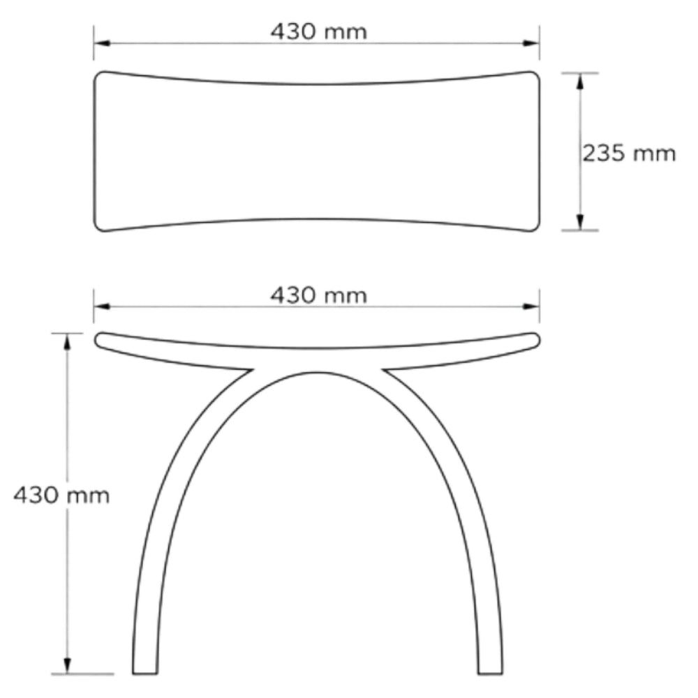 PIETRA BIANCA PETRA STOOL 430MM (CUSTOM COLOURS)