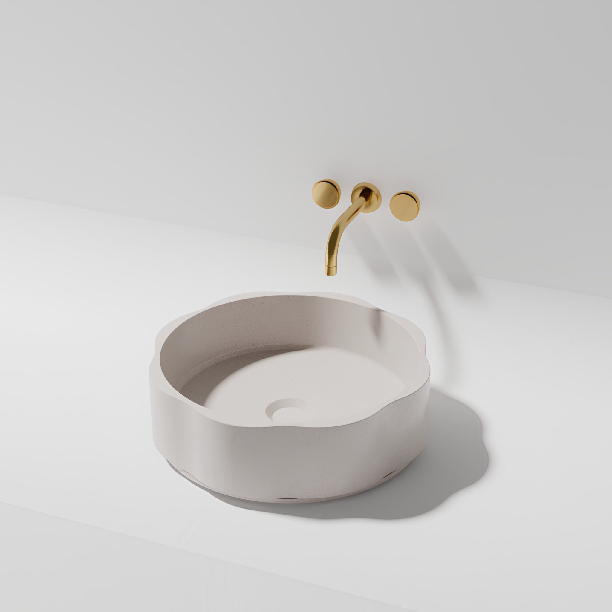 PIETRA BIANCA FLORA ABOVE COUNTER STONE BASIN WITH CUSTOM COLOURS 400MM