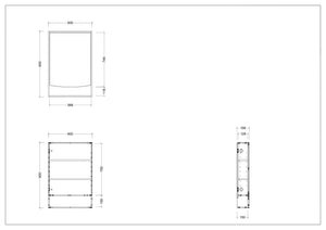 TIMBERLINE PURE BLISS CUSTOM SHAVING CABINET 600X900MM