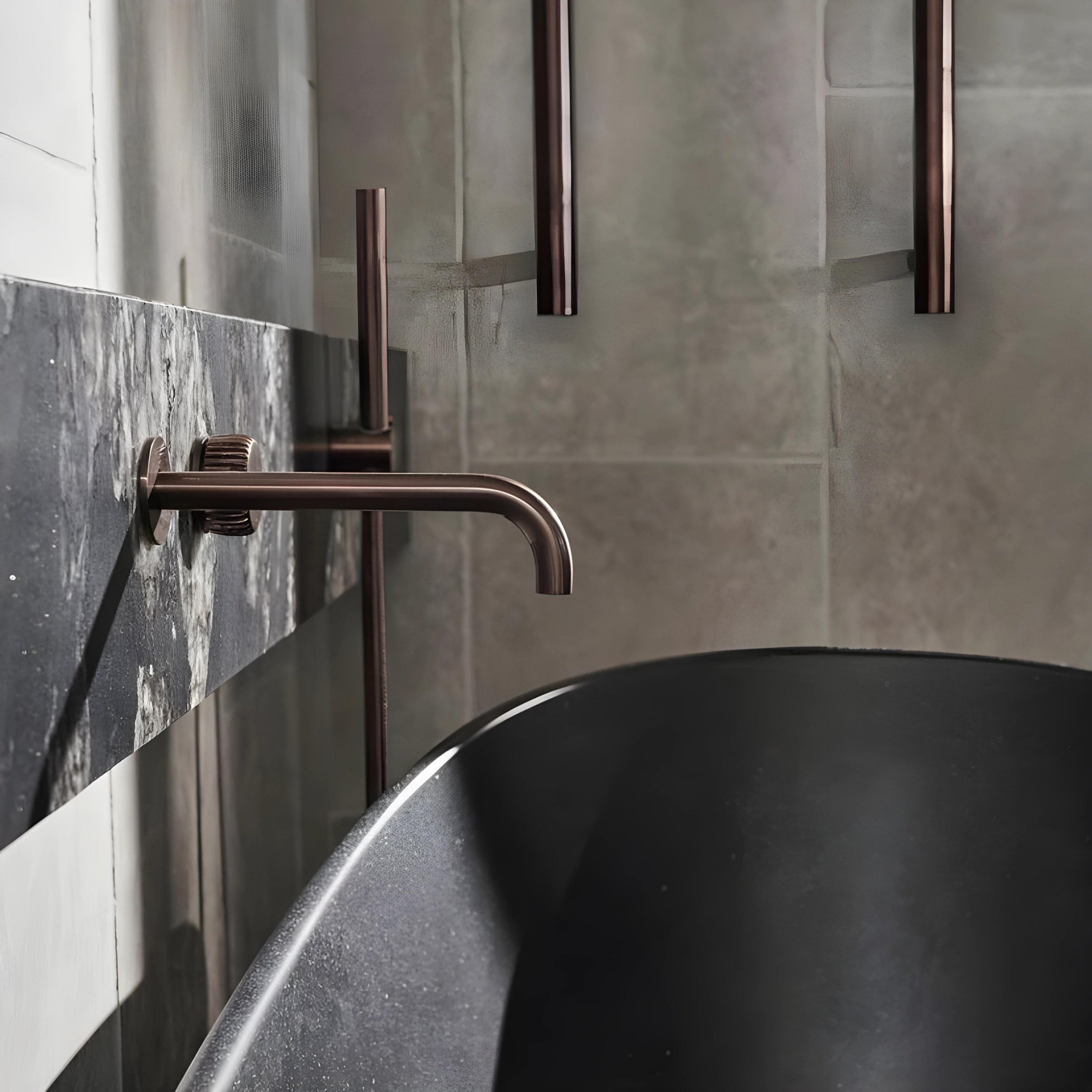 PIETRA BIANCA MARIA FREESTANDING STONE BATHTUB WITH CUSTOM COLOURS (AVAILABLE IN 1630MM AND 1800MM)