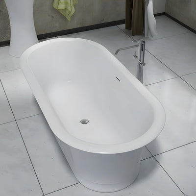 PIETRA BIANCA ROME FREESTANDING STONE BATHTUB WITH CUSTOM COLOURS 1800MM