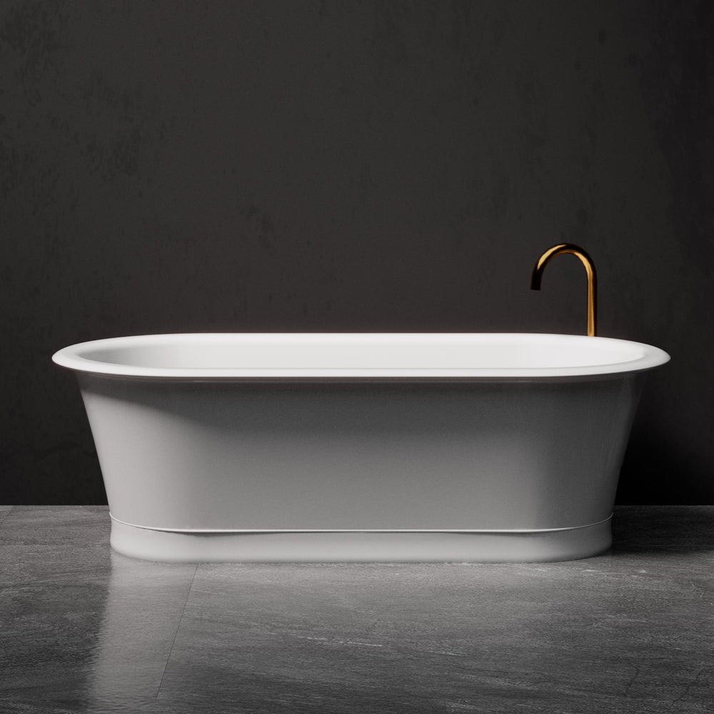 PIETRA BIANCA ROME FREESTANDING STONE BATHTUB WITH CUSTOM COLOURS 1800MM
