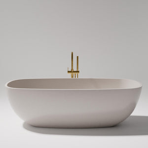 PIETRA BIANCA BORA FREESTANDING STONE BATHTUB WITH CUSTOM COLOURS (AVAILABLE IN 1650MM AND 1800MM)