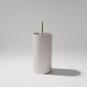 PIETRA BIANCA UNION FREESTANDING PEDESTAL STONE BASIN WITH CUSTOM COLOURS 450MM