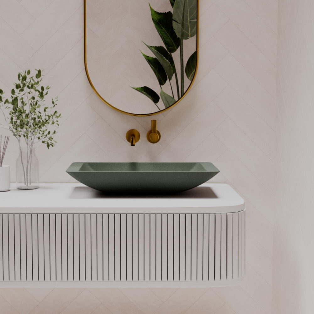 PIETRA BIANCA LIDIA ABOVE COUNTER STONE BASIN WITH CUSTOM COLOUR 595MM