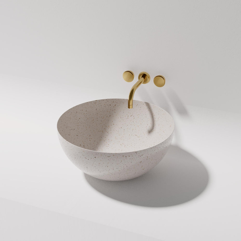 PIETRA BIANCA SUMMER ABOVE COUNTER STONE BASIN WITH CUSTOM COLOUR 400MM