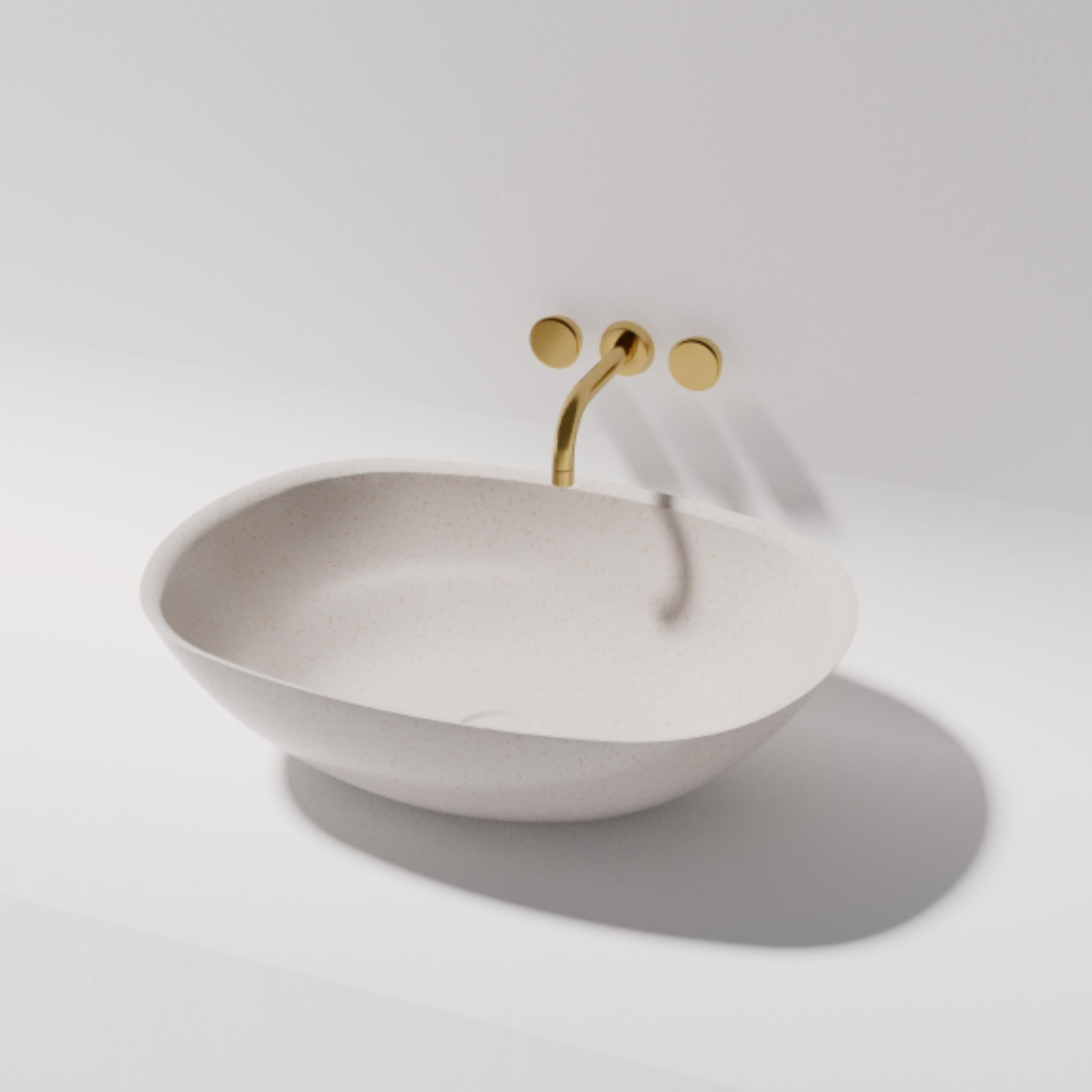 PIETRA BIANCA JULIA ABOVE COUNTER STONE BASIN WITH CUSTOM COLOURS 550MM
