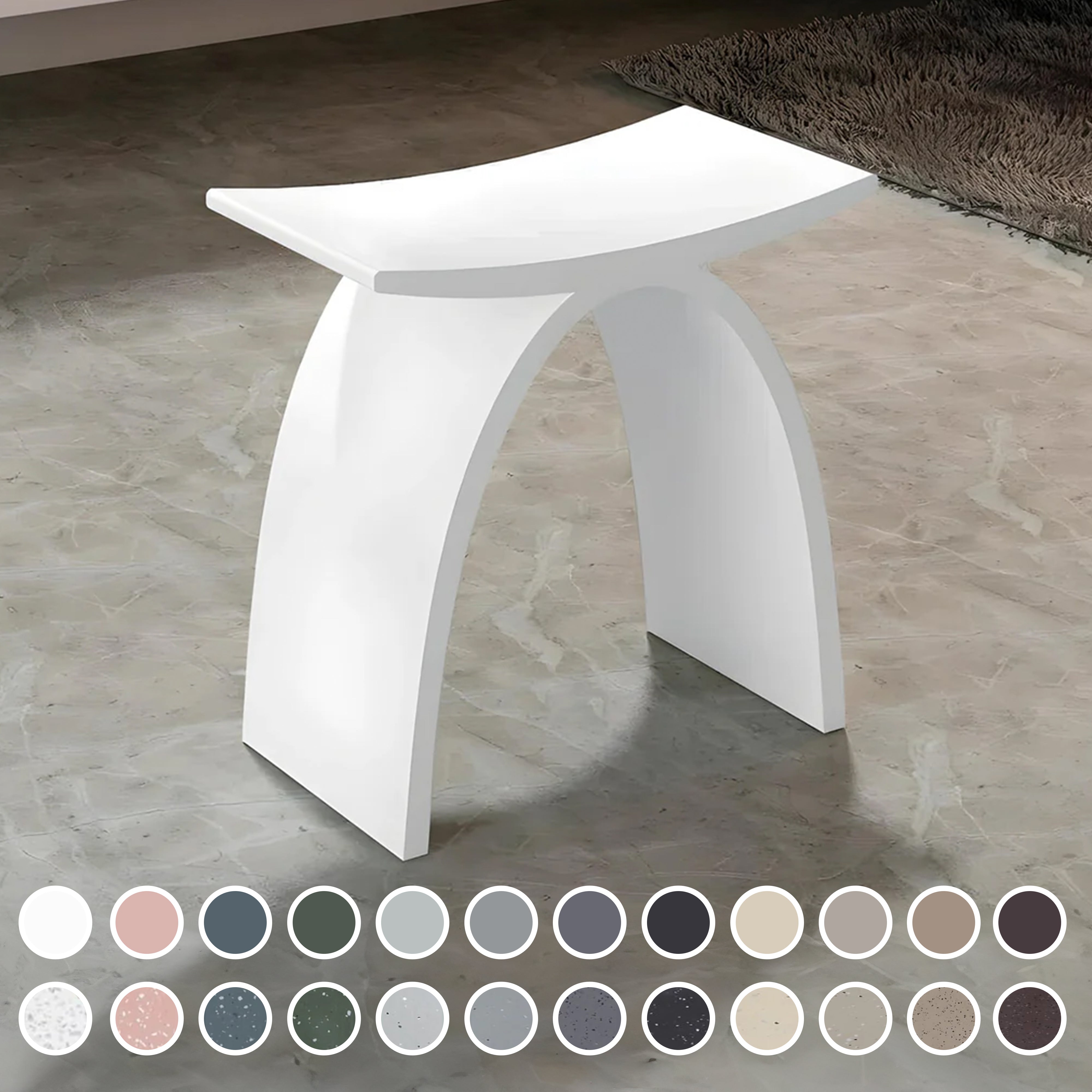 PIETRA BIANCA PETRA STOOL 430MM (CUSTOM COLOURS)