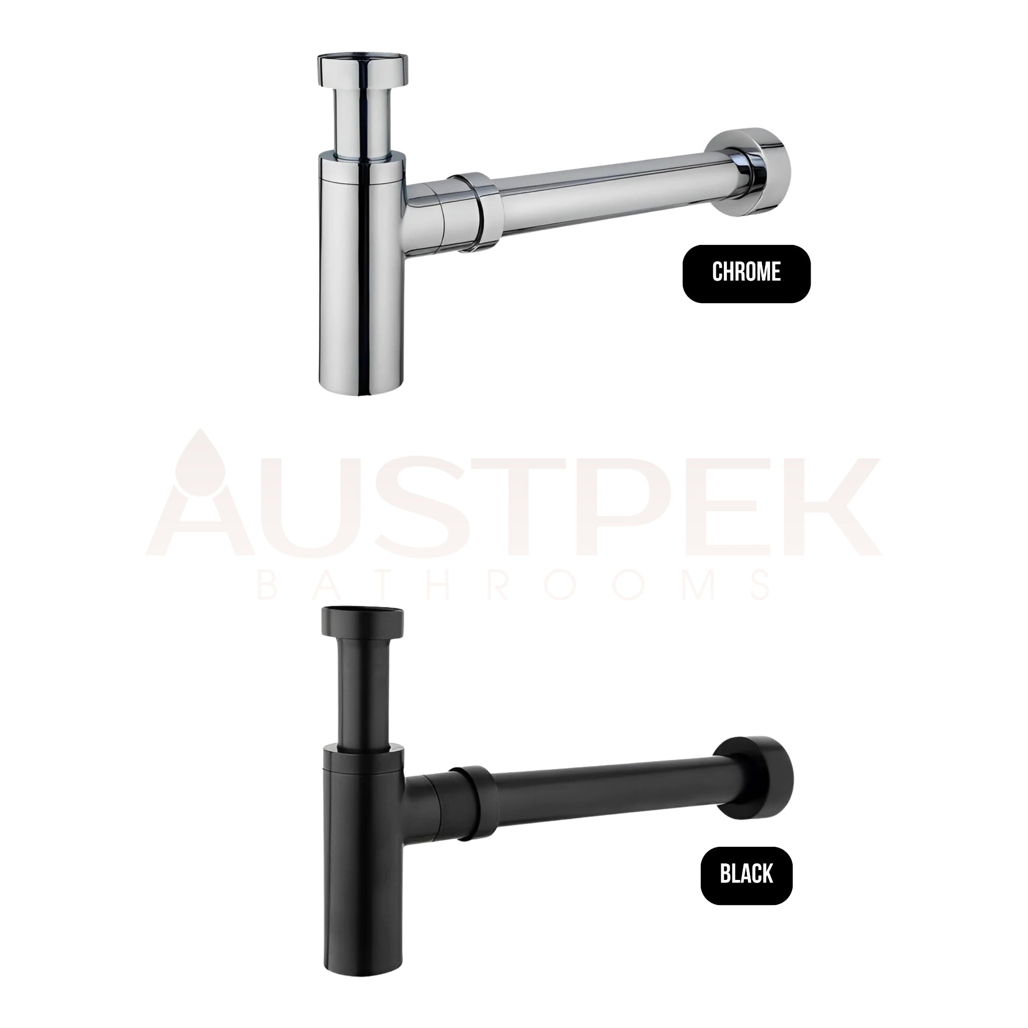 POSEIDON BRASS BOTTLE TRAP BLACK 40MM