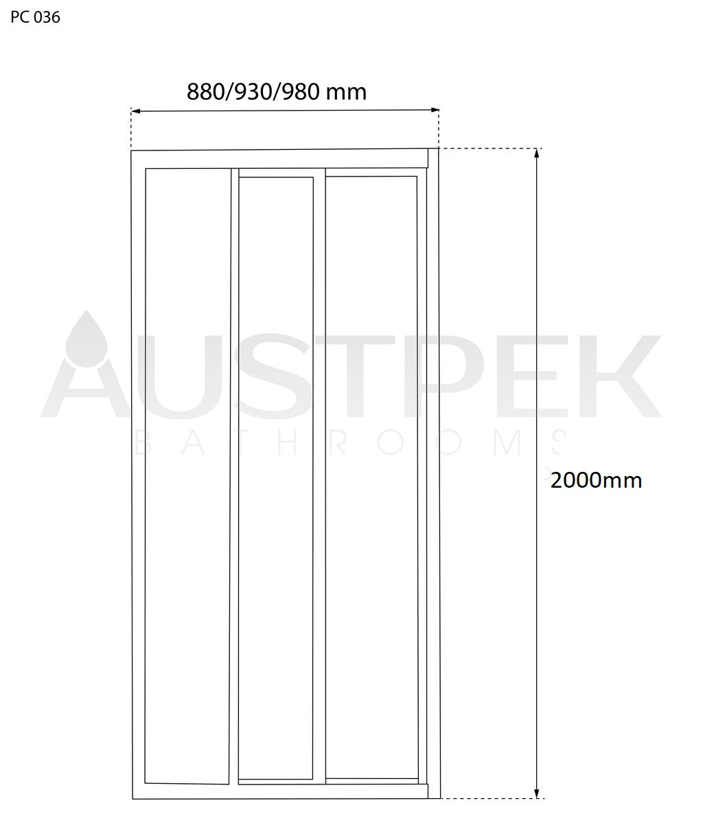 COVEY SEMI-FRAMED TRIPLE SLIDING DOOR WITH 3 PANEL SHOWER SCREEN CHROME