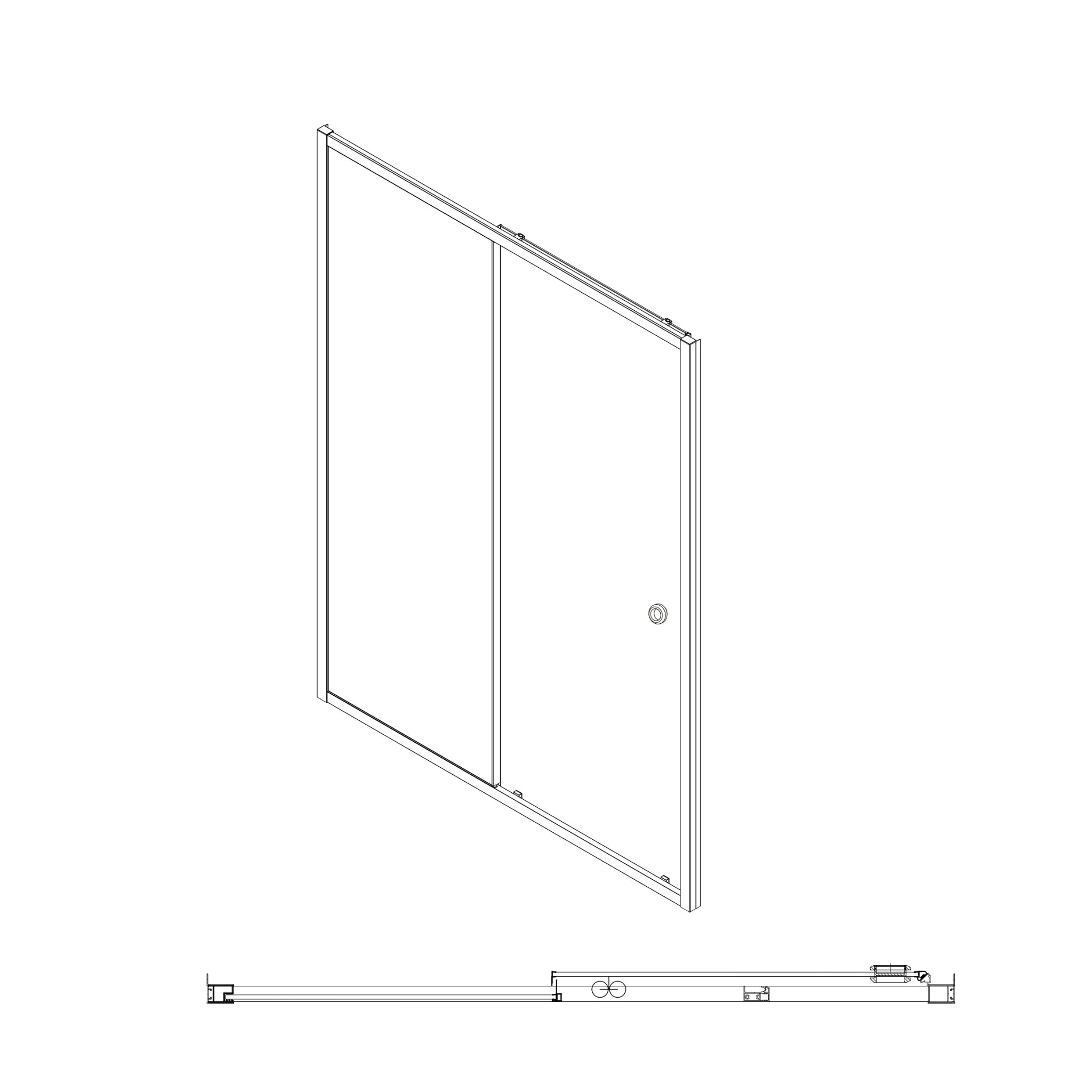 COVEY SEMI-FRAMELESS SINGLE SLIDING DOOR SHOWER SCREEN CHROME