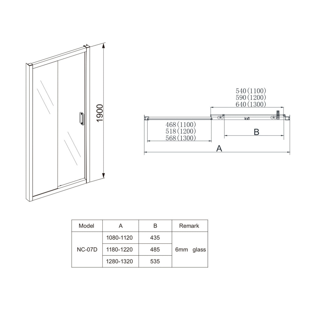 COVEY SEMI-FRAMELESS SINGLE SLIDING DOOR SHOWER SCREEN LIGHT GOLD