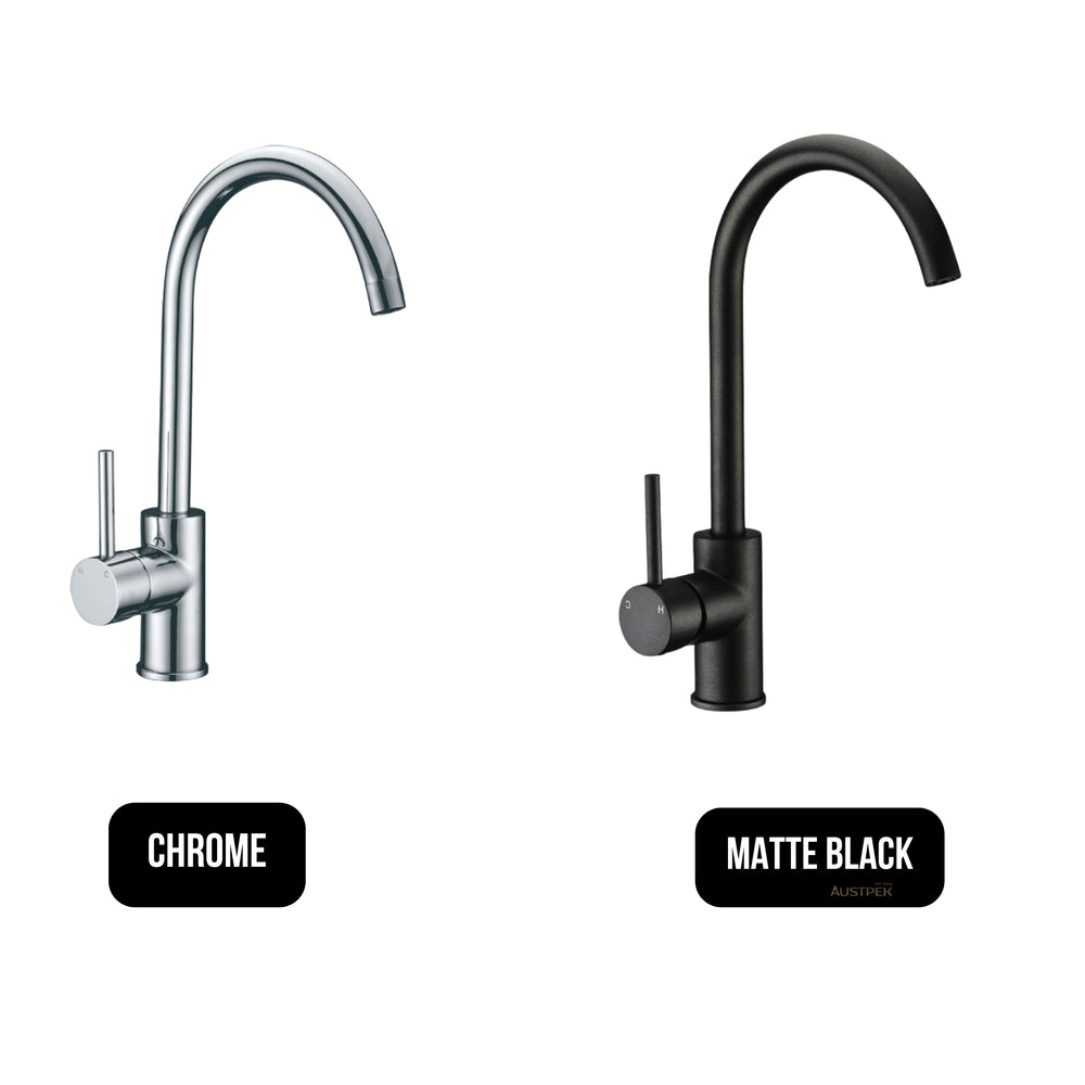 IKON OTUS SINK MIXER GOOSENECK 366MM CHROME