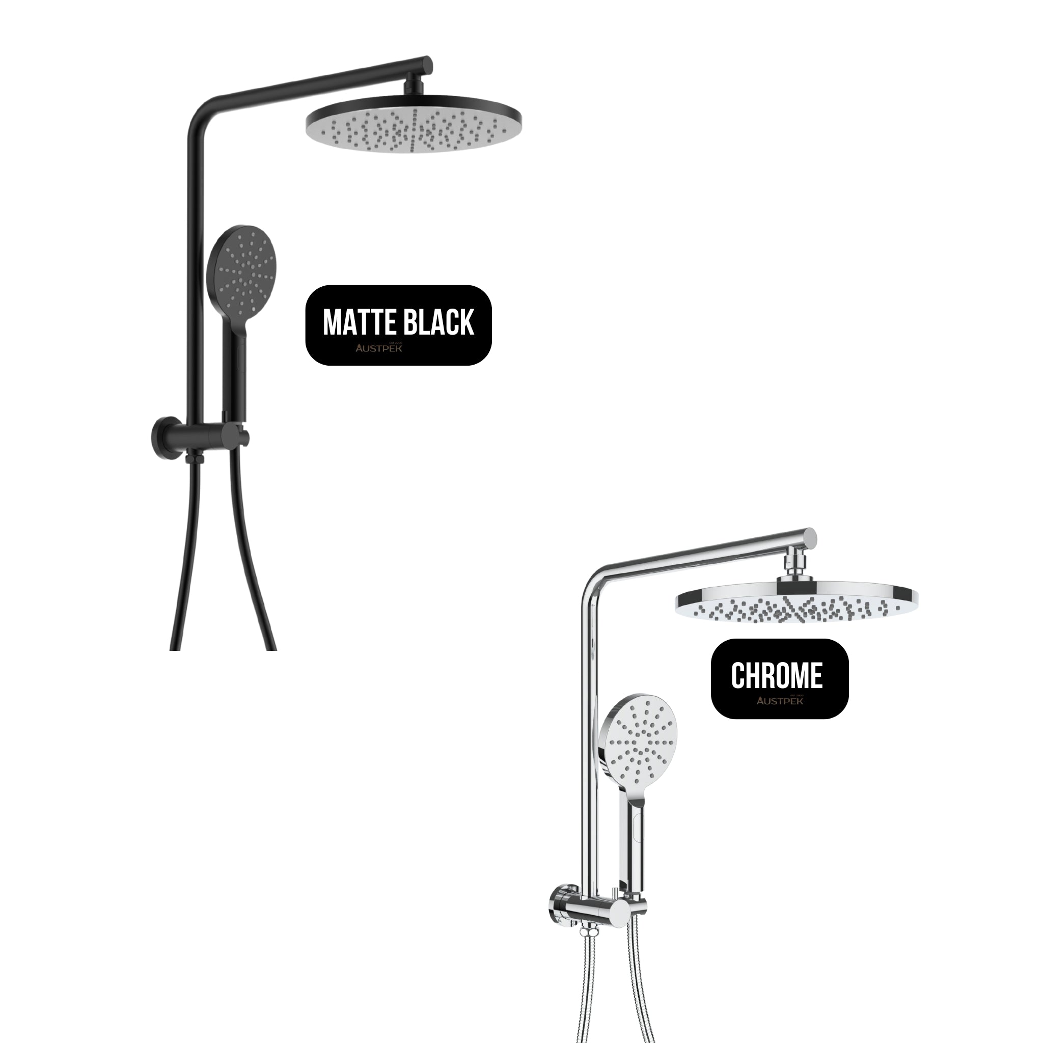 IKON REGAL MINI MULTIFUNCTION SHOWER SET 421MM MATTE BLACK