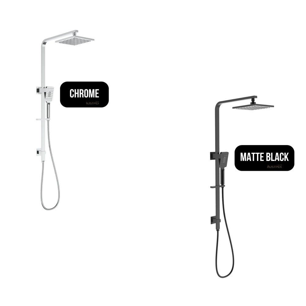 IKON EDEN MULTIFUNCTION TWIN SHOWER SET 890MM MATTE BLACK