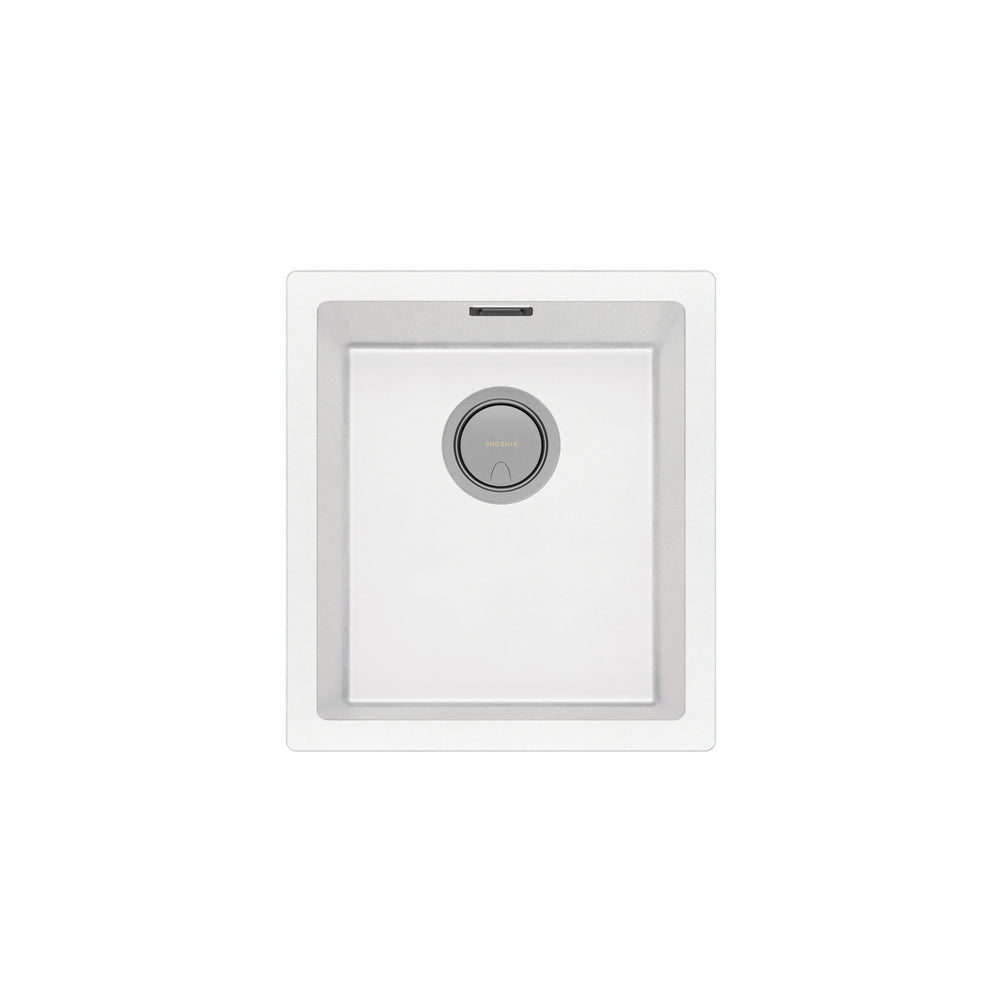 PHOENIX 5000 SERIES SINGLE BOWL SINK MATTE WHITE 416MM