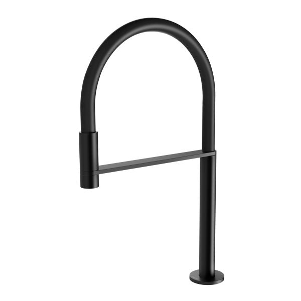 PHOENIX AXIA HOB SINK MIXER SET FLEXIBLE HOSE 440MM MATTE BLACK