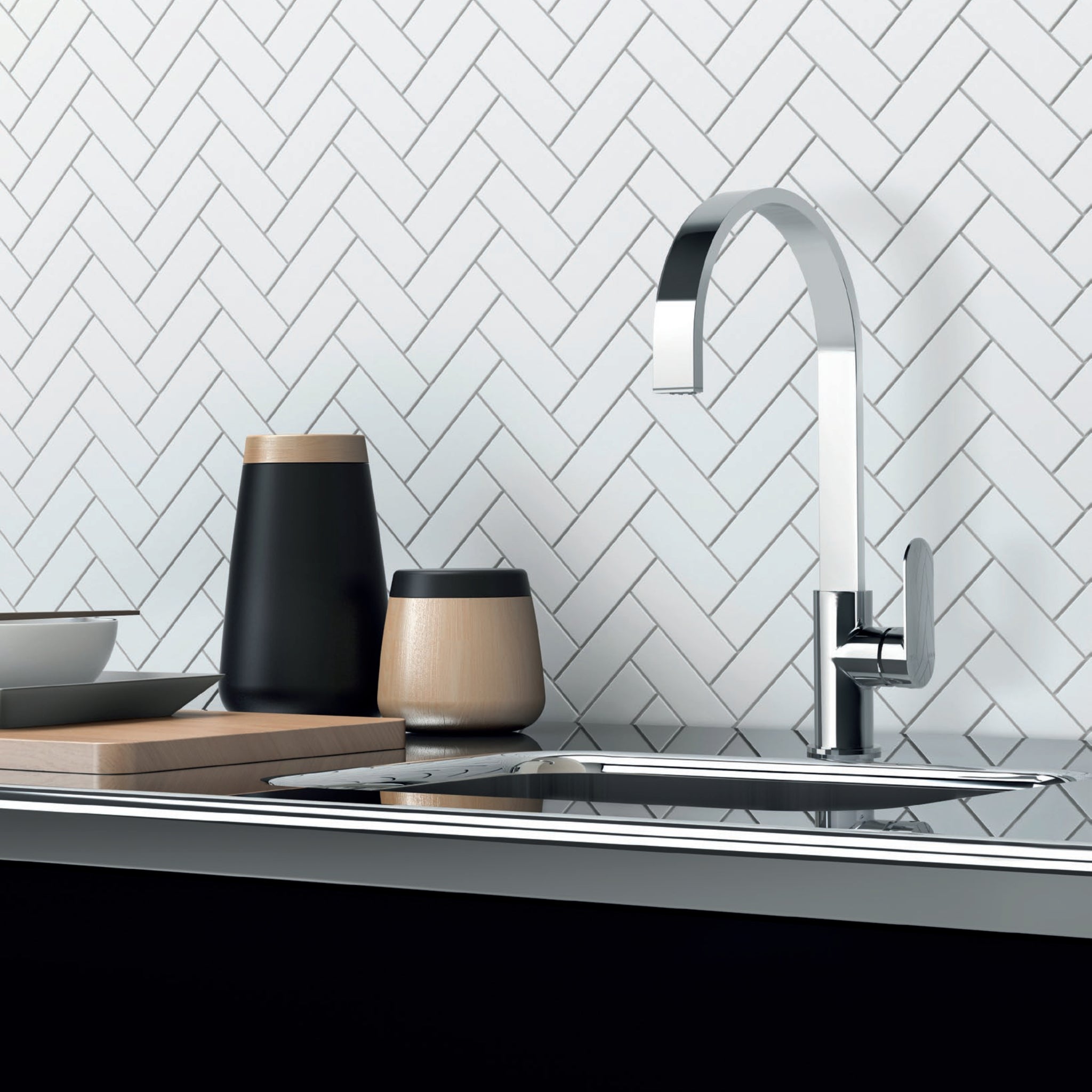 PHOENIX CERCHIO GOOSENECK SINK MIXER CHROME