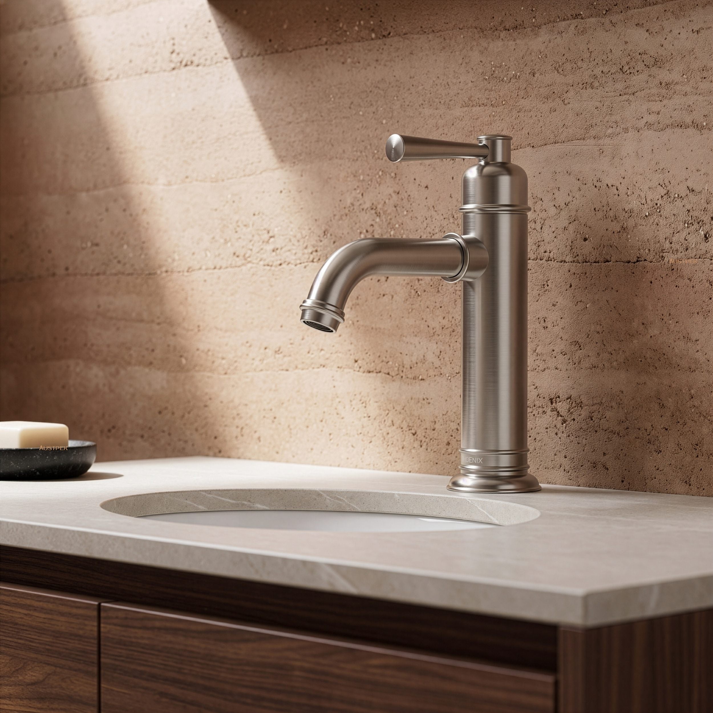 PHOENIX CROMFORD BASIN MIXER 174MM BRUSHED NICKEL