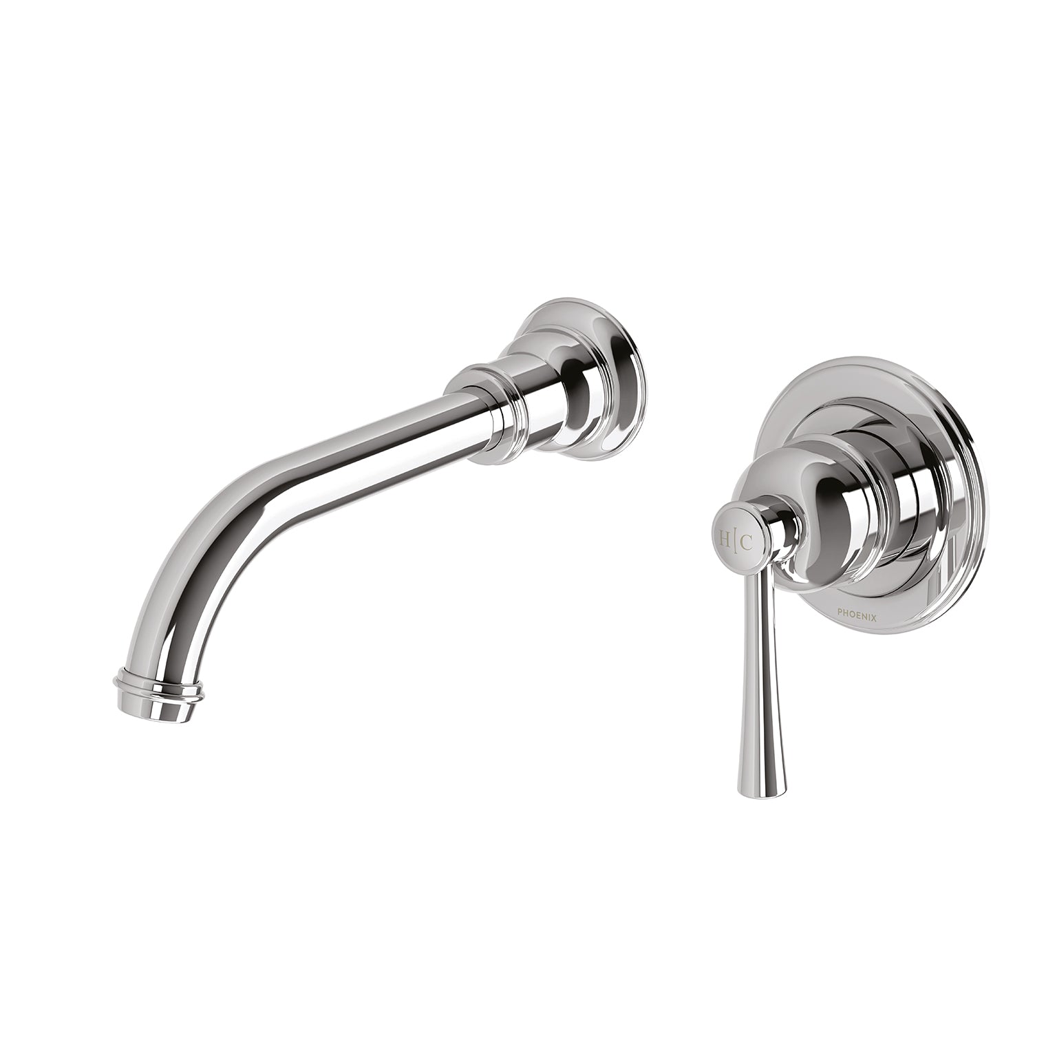 PHOENIX CROMFORD LEAD FREE SWITCHMIX WALL BASIN / BATH MIXER SET 180MM COMPLETE KIT CHROME