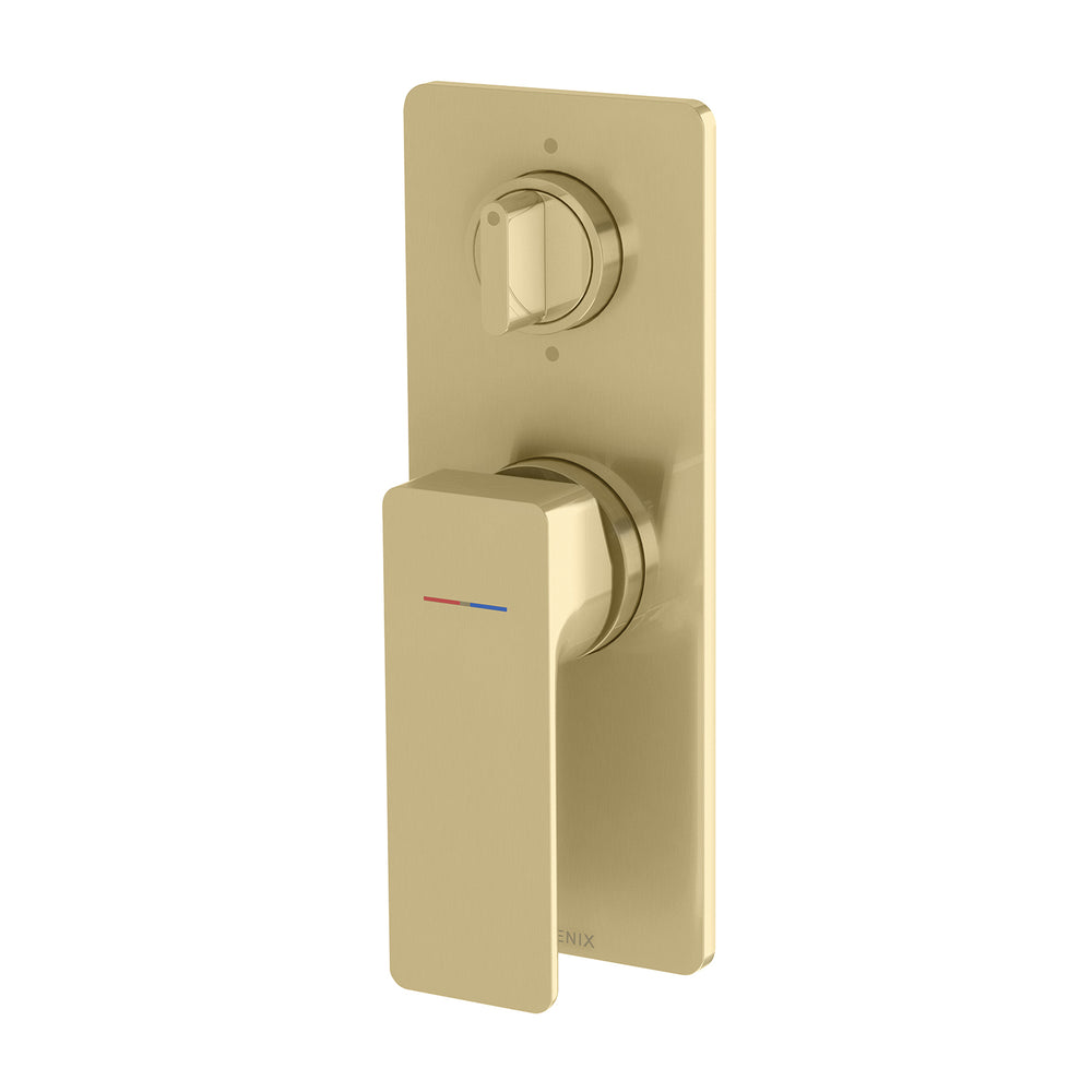 PHOENIX GLOSS MKII SWITCHMIX SHOWER / BATH DIVERTER MIXER COMPLETE KIT BRUSHED GOLD