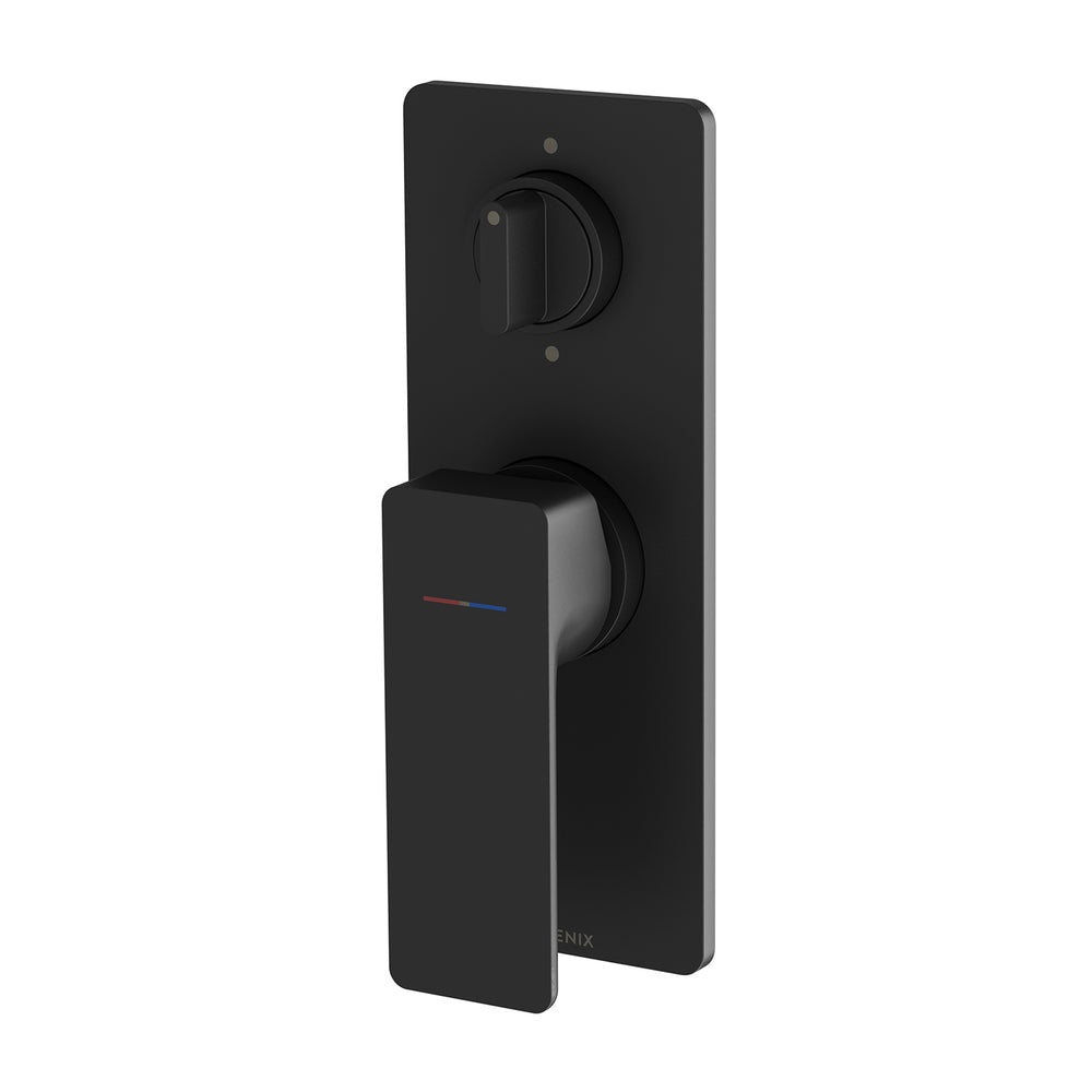 PHOENIX GLOSS MKII SWITCHMIX SHOWER / BATH DIVERTER MIXER COMPLETE KIT MATTE BLACK