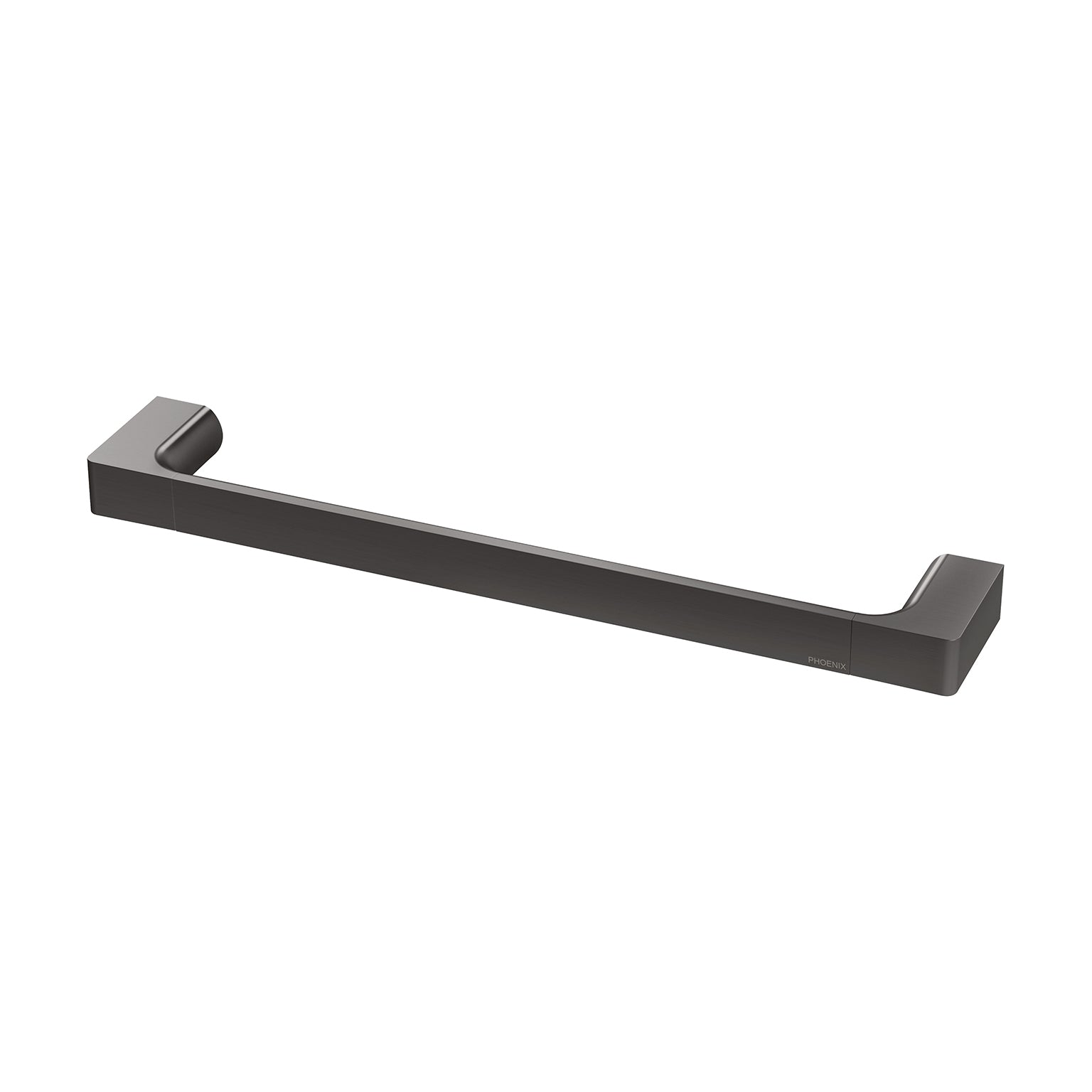 PHOENIX GLOSS NON-HEATED HAND TOWEL RAIL BRUSHED CARBON 350MM