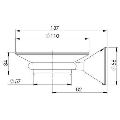 PHOENIX IVY SOAP DISH 137MM CHROME