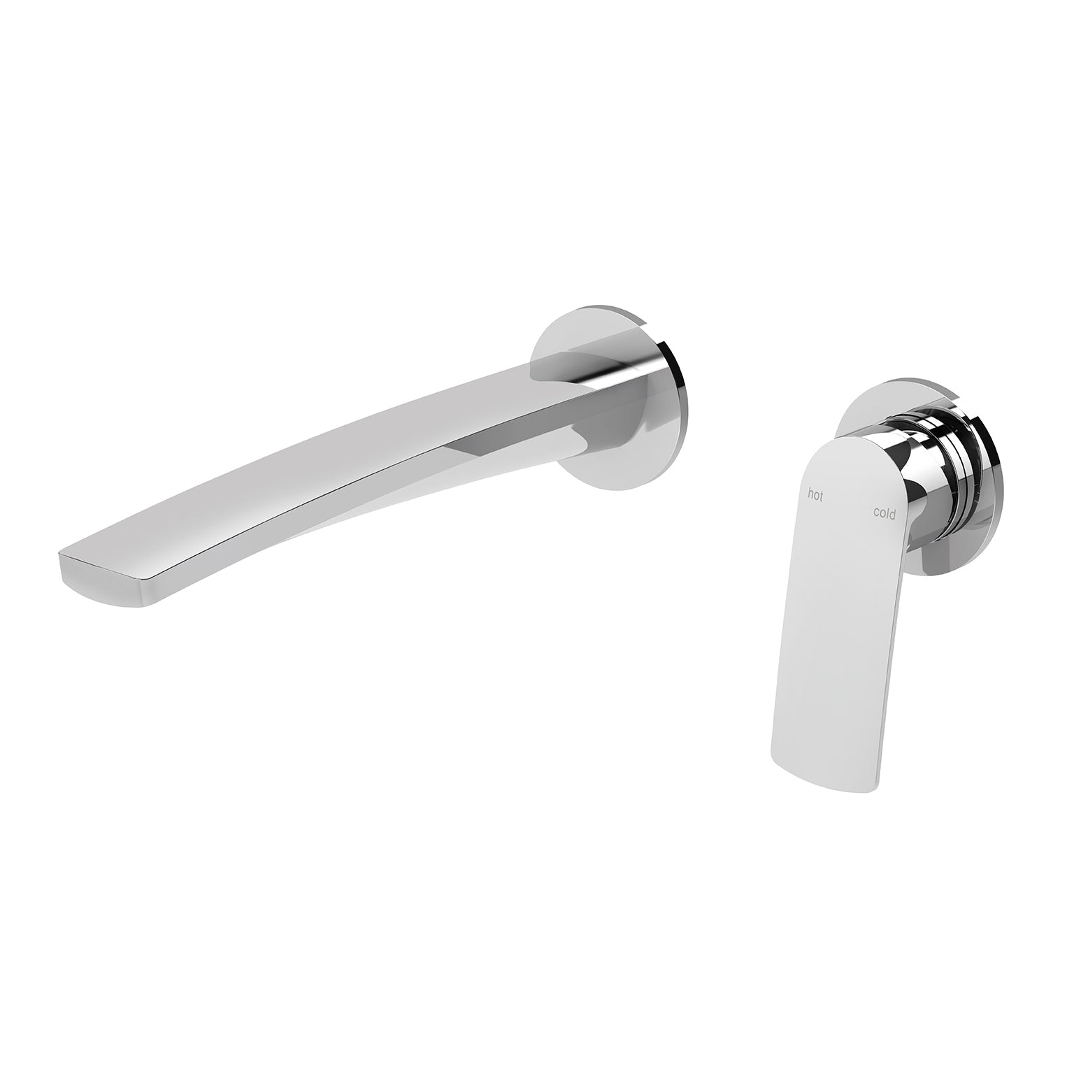 PHOENIX MEKKO SWITCHMIX LEAD FREE WALL BASIN / BATH MIXER SET ROUND PLATE 222MM CHROME