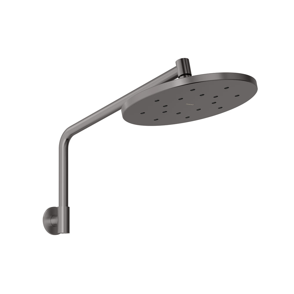 PHOENIX ORMOND HIGH-RISE SHOWER ARM AND ROSE 347MM BRUSHED CARBON