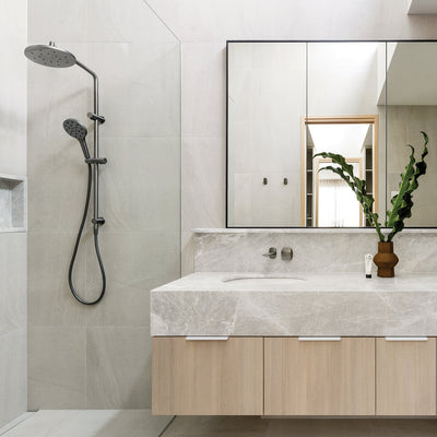 PHOENIX ORMOND TWIN SHOWER SYSTEM BRUSHED CARBON