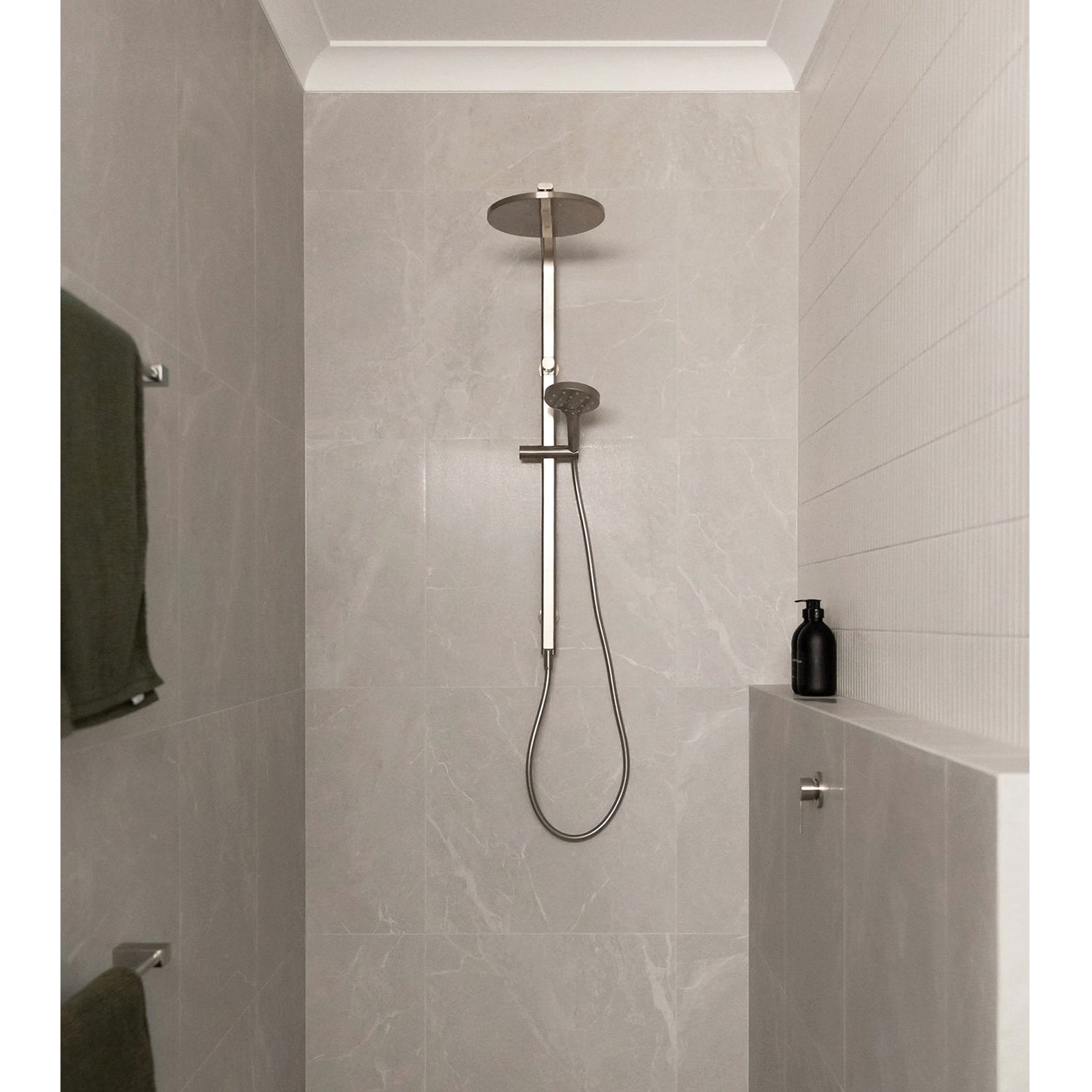 PHOENIX OXLEY TWIN SHOWER SYSYTEM BRUSHED NICKEL