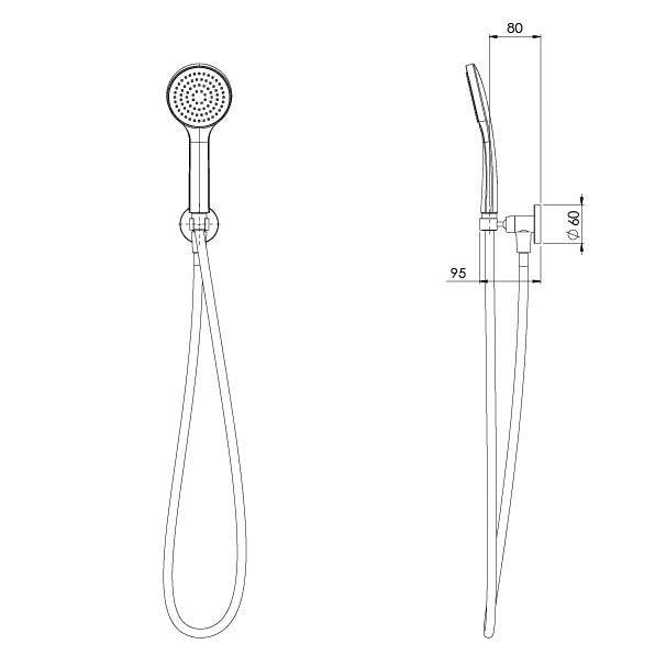 PHOENIX PINA HAND SHOWER BRUSHED NICKEL