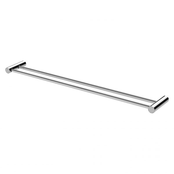 PHOENIX VIVID SLIMLINE NON-HEATED DOUBLE TOWEL RAIL BRUSHED CARBON (AVAILABLE IN 600MM AND 800MM)