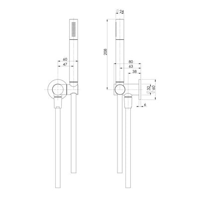 PHOENIX VIVID SLIMLINE MICROPHONE HAND SHOWER STAINLESS STEEL
