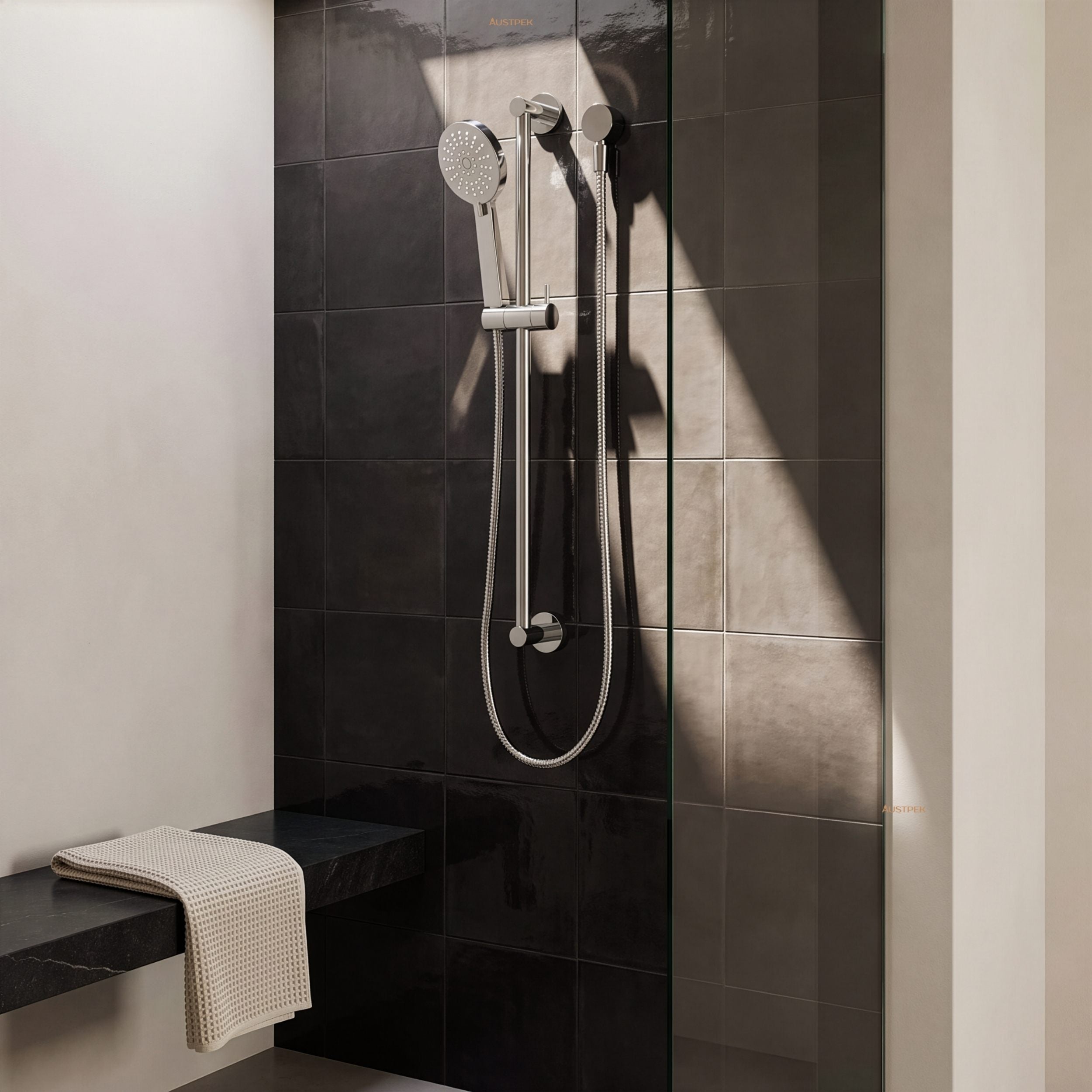 PHOENIX VIVID SLIMLINE RAIL SHOWER CHROME