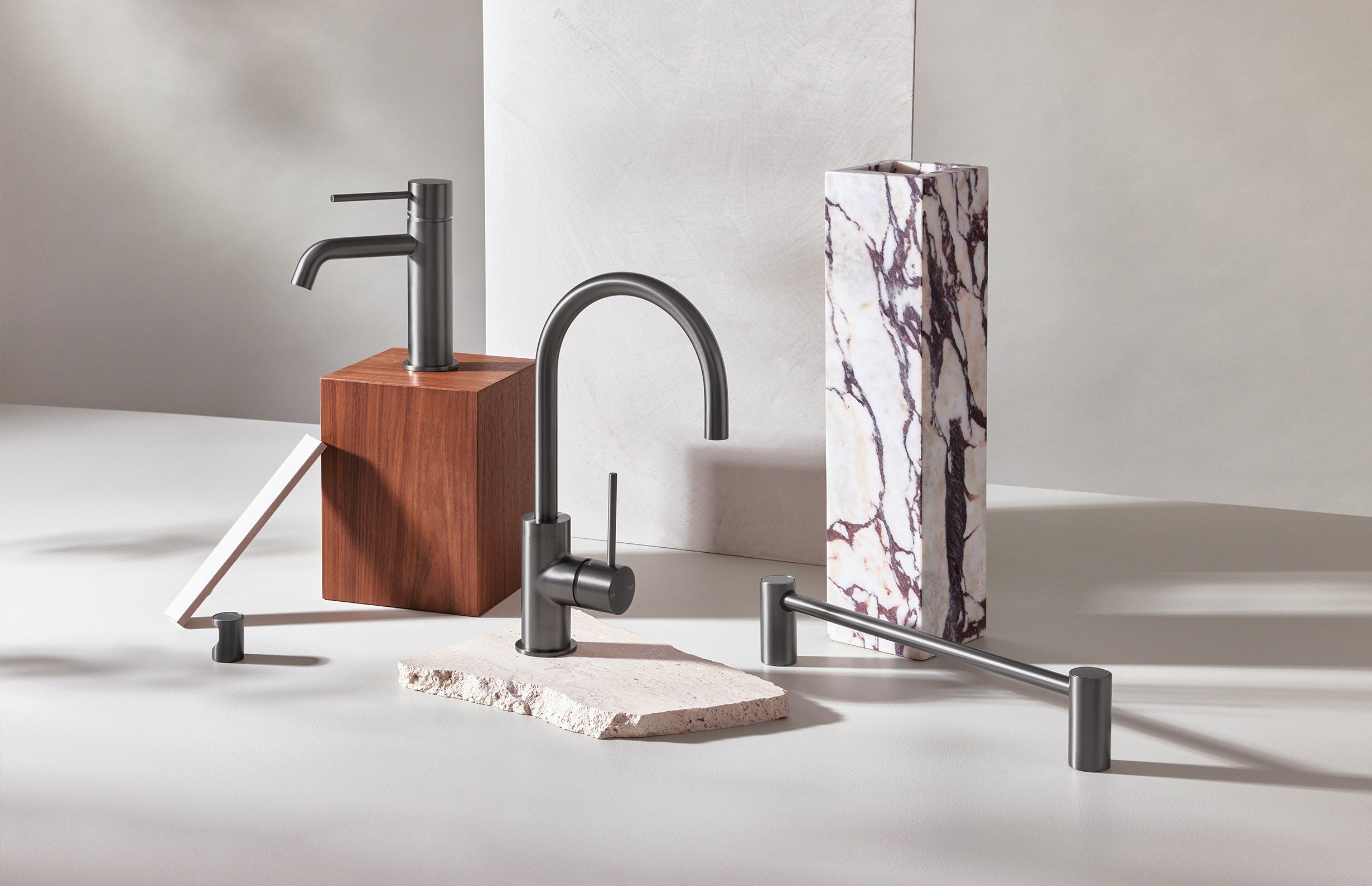 PHOENIX VIVID SLIMLINE ROBE HOOK BRUSHED CARBON