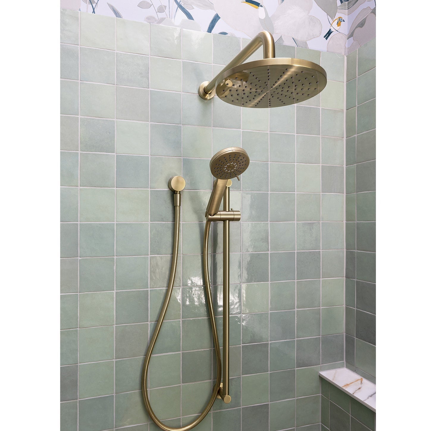 PHOENIX VIVID SLIMLINE RAIL SHOWER BRUSHED GOLD