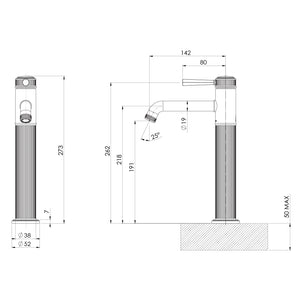 PHOENIX WILTERN VESSEL MIXER 273MM BRUSHED NICKEL