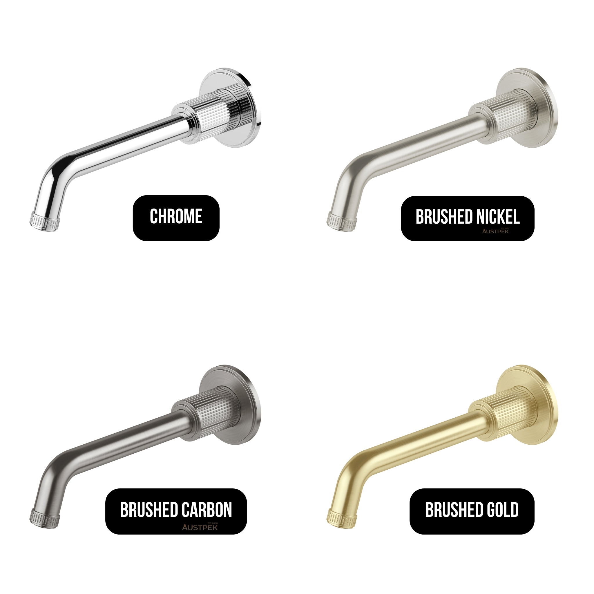 PHOENIX WILTERN LEAD FREE WALL BASIN / BATH OUTLET 190MM BRUSHED GOLD