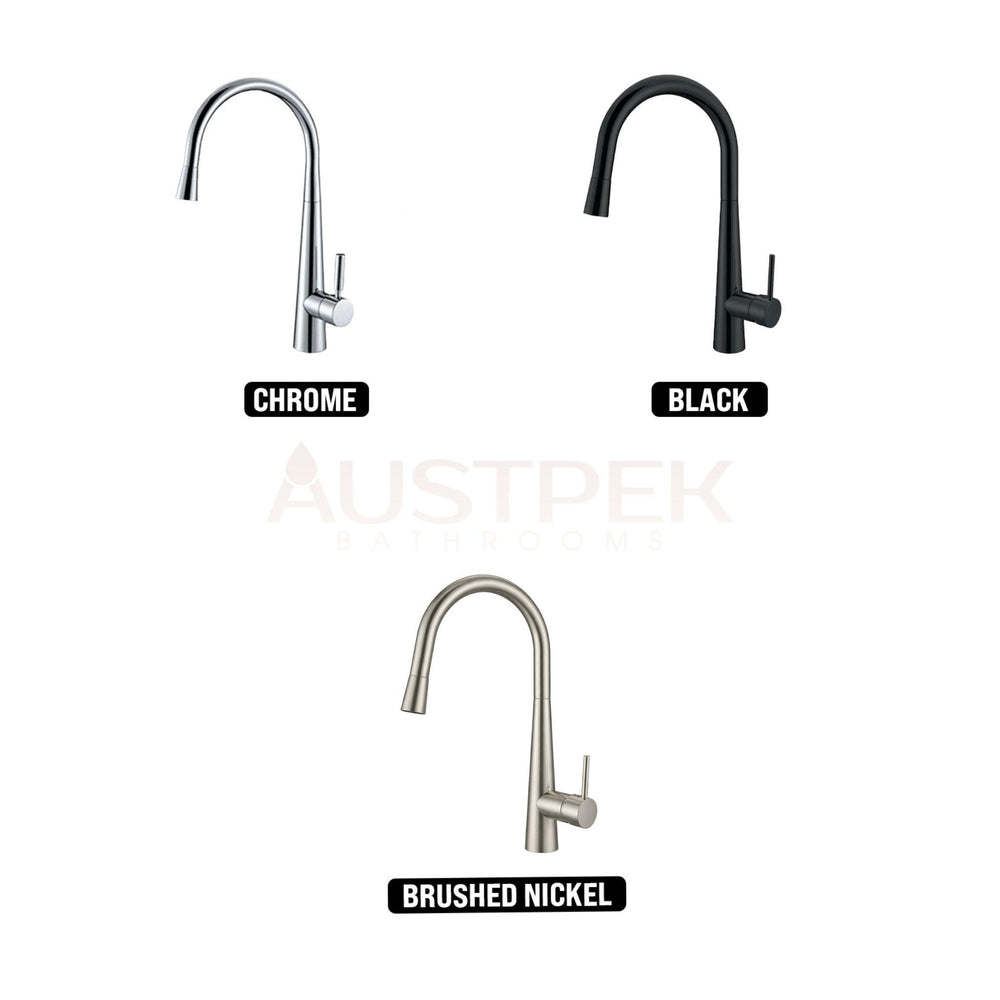 OTTI BISTRO PULL-OUT KITCHEN AND LAUNDRY SINK MIXER 420MM MATTE BLACK