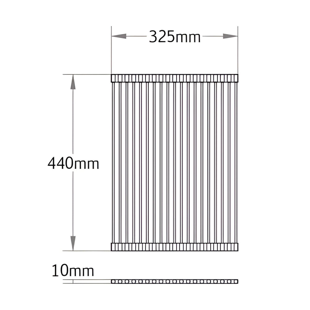 POSEIDON KITCHEN ROLL-UP SINK RACK 440MM STAINLESS STEEL