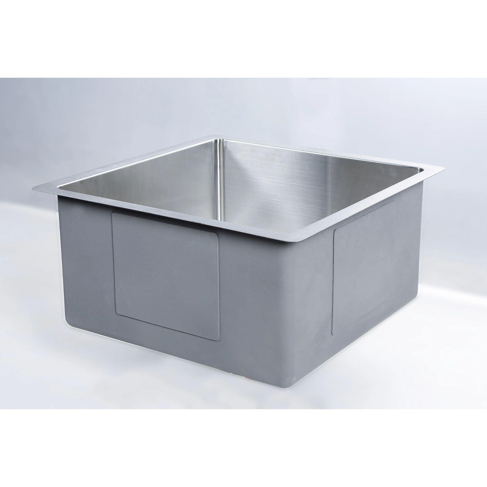 POSEIDON HANDMADE SINGLE BOWL UNDERMOUNT KITCHEN SINK STAINLESS STEEL 450MM