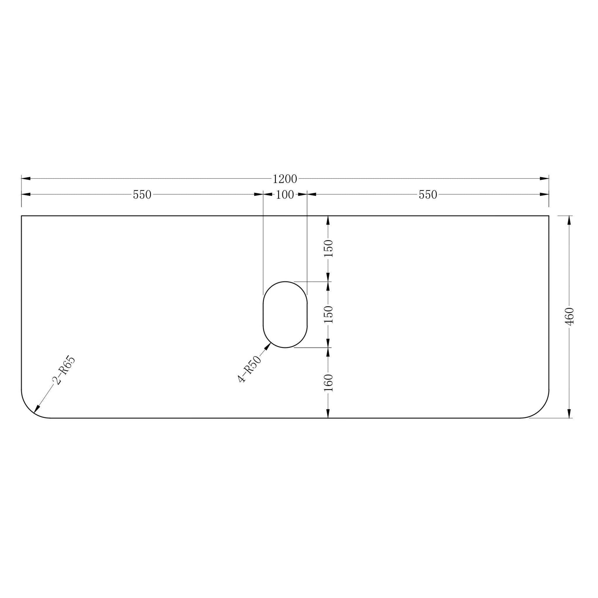 ORIO PINE LIGHT WALNUT FLUTED 1200MM CURVE SINGLE BOWL WALL HUNG VANITY