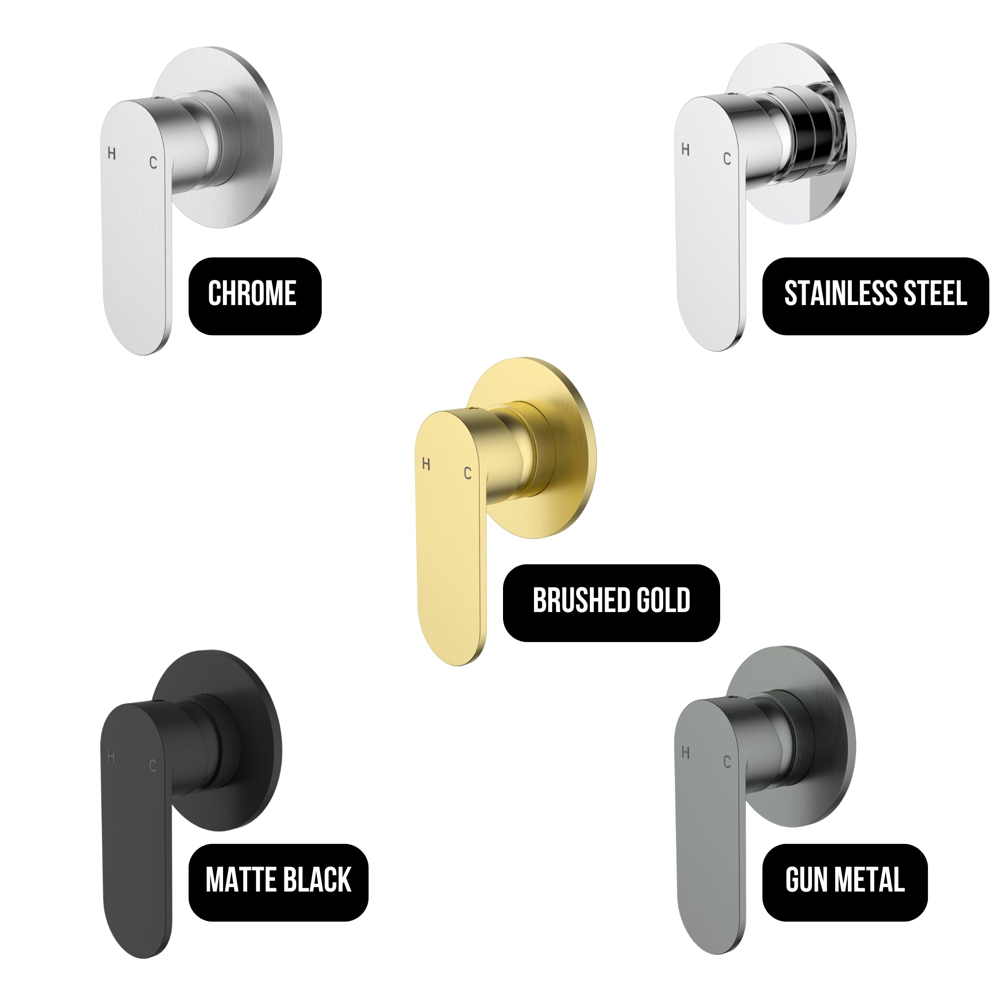 IKON SORA SS WALL MIXER TRIM KIT WITH BODY GUN METAL