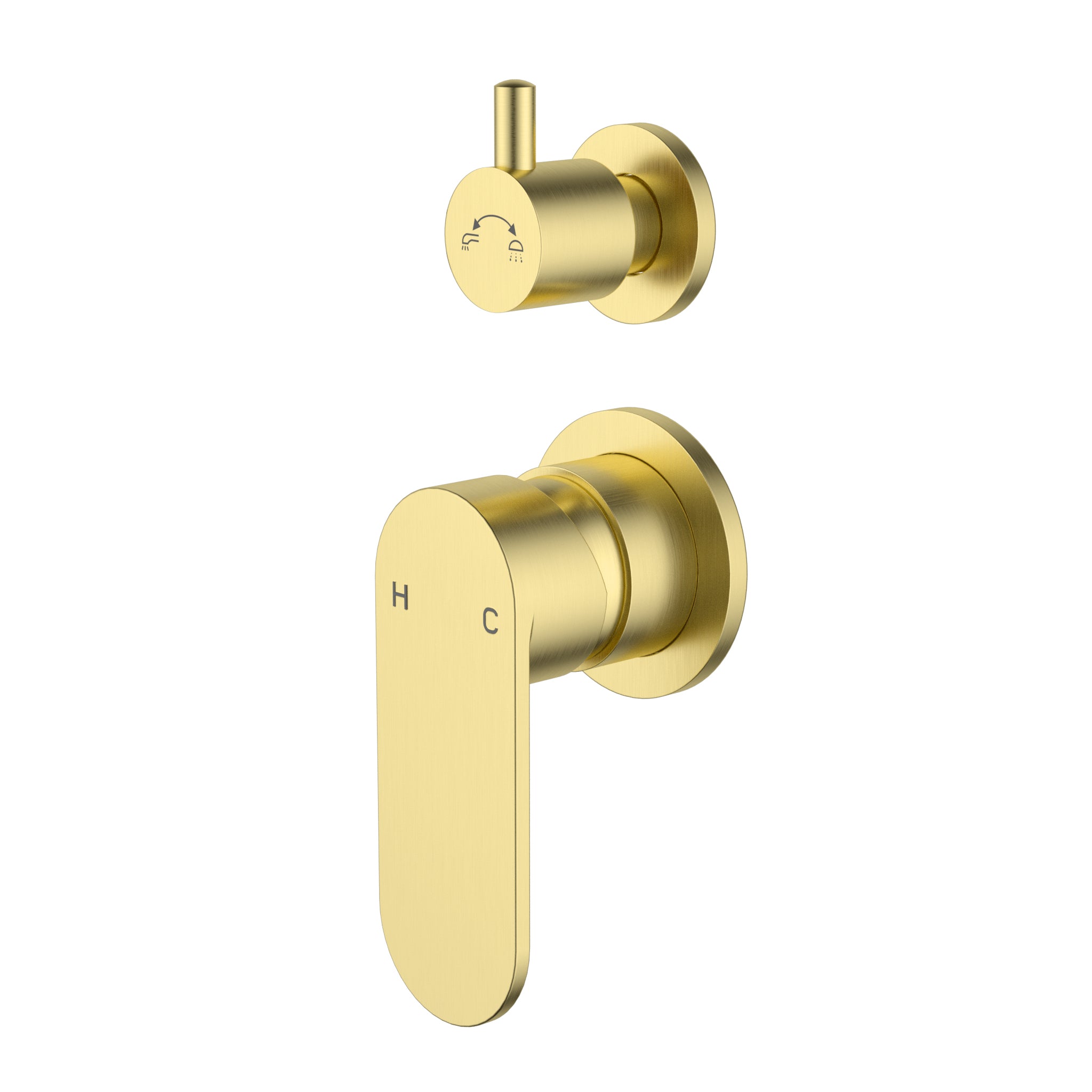 IKON SORA SS WALL MIXER WITH DIVERTER TRIM KIT BRUSHED GOLD