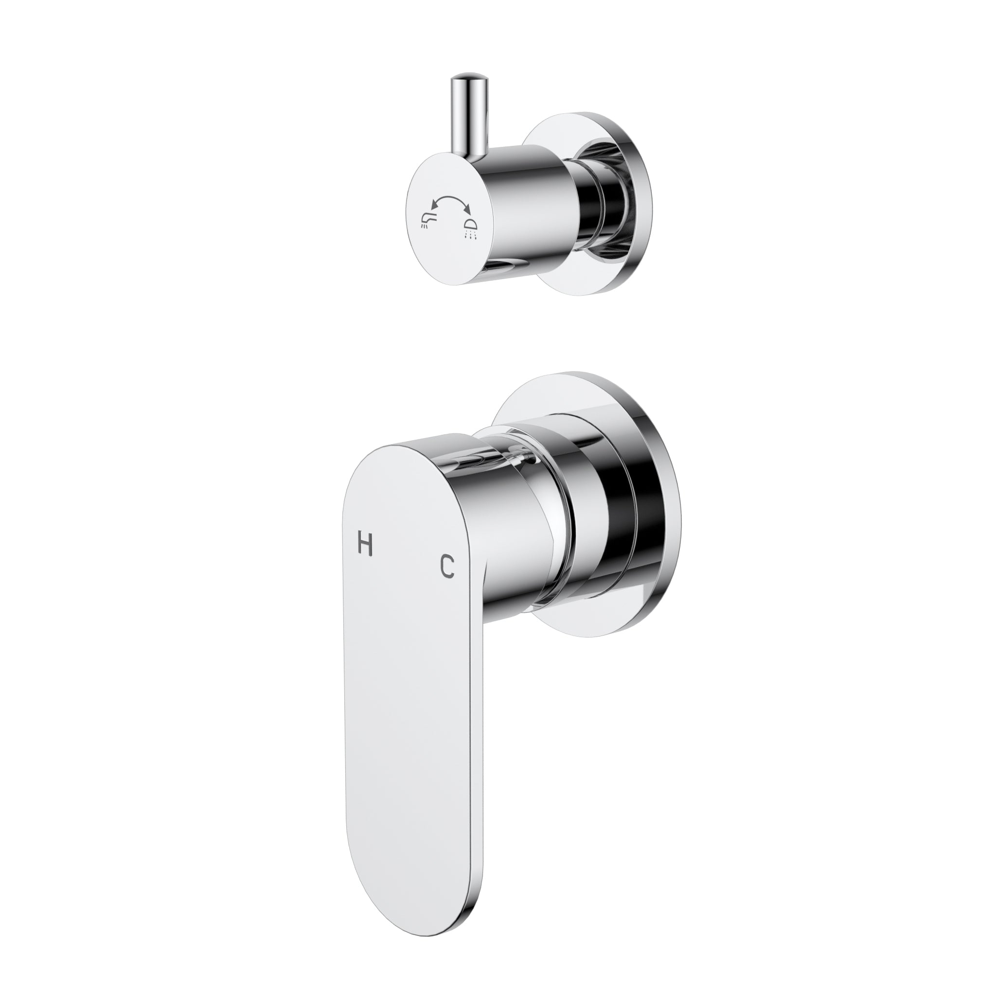 IKON SORA SS WALL MIXER WITH DIVERTER TRIM KIT CHROME
