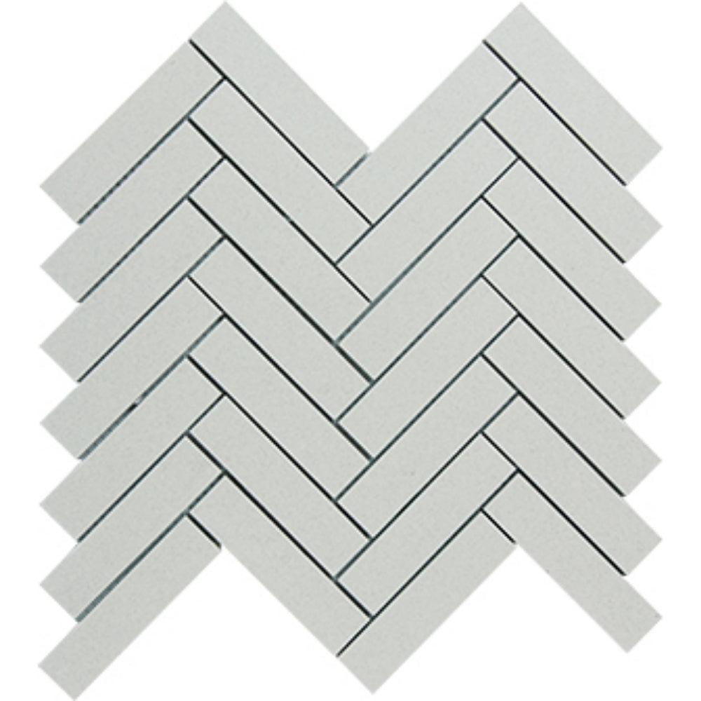 EVERSTONE DURASTONE ASH GREY MATTE 269X290MM HERRINGBONE MOSAIC TILE (PER BOX)
