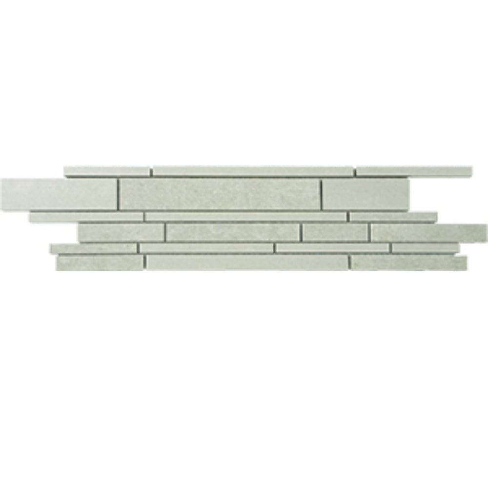 EVERSTONE DURASTONE ASH GREY ROCKFACE 600X150MM CULTURAL BRICK MOSAIC TILE (PER BOX)