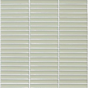 EVERSTONE COTTAGE PENCIL STRIP AQUA GREEN GLOSSY 296X293MM MOSAIC TILE (PER BOX)